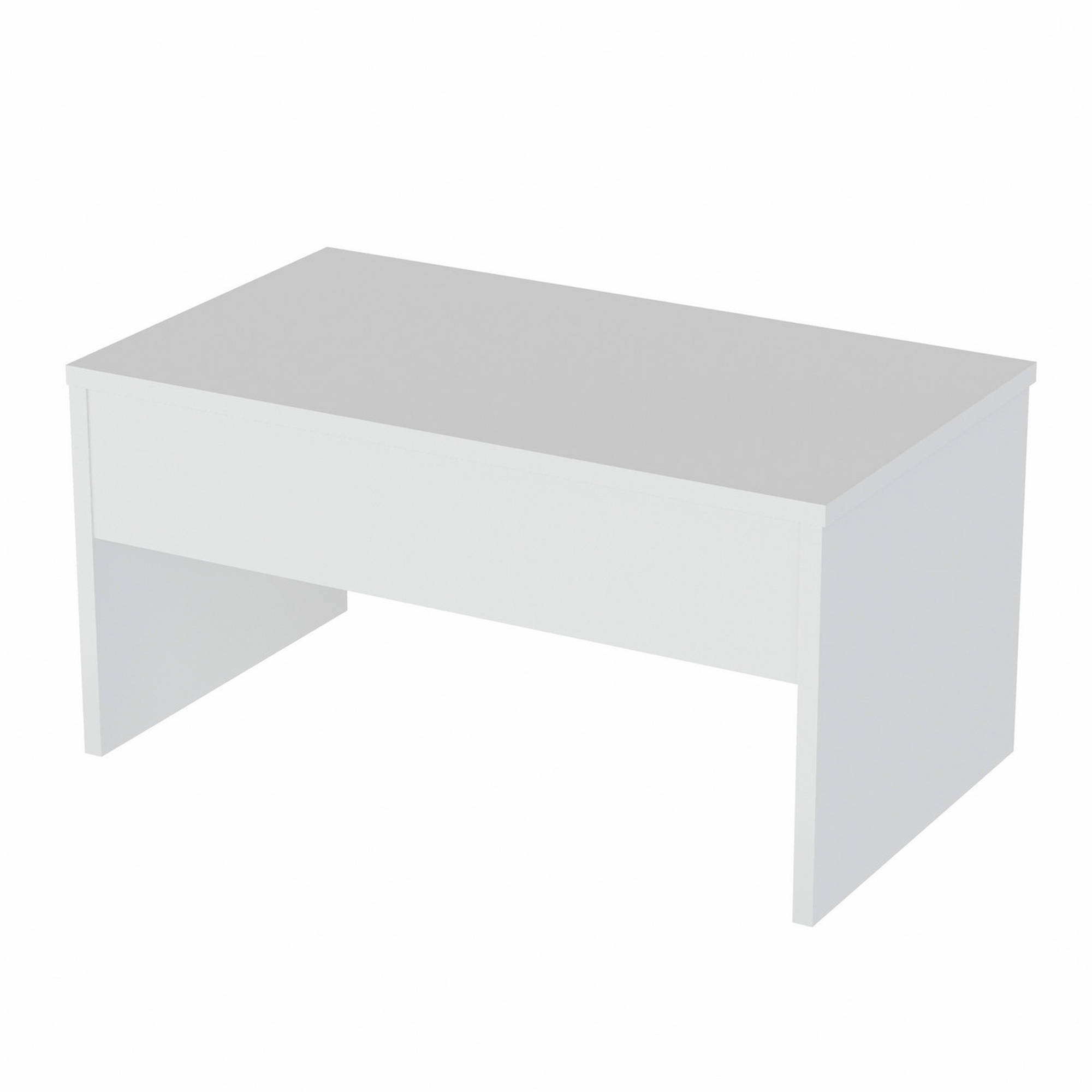 Mesa auxiliar,100% Tablero de aglomerado rechapado en melamina, Color Blanco WELLHOME
