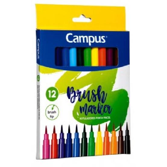 PLUS. Rotuladores punta pincel. Punta resistente y flexible. Tinta a base de agua.