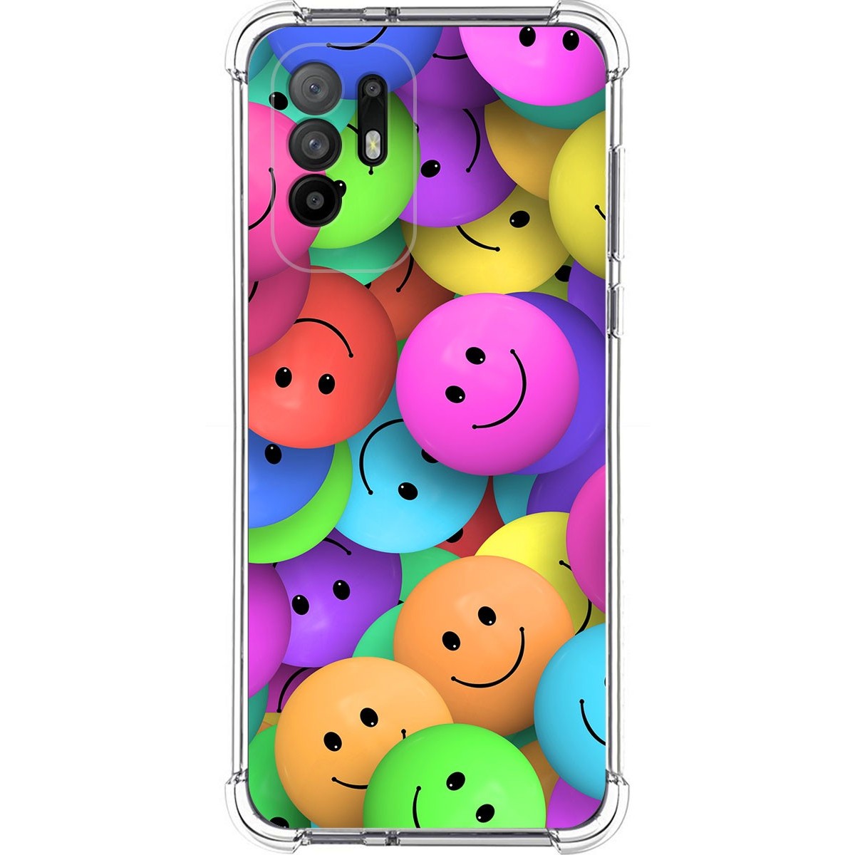 Tumundosmartphone Funda Silicona Antigolpes para Oppo A94 5G diseño Smile Dibujos