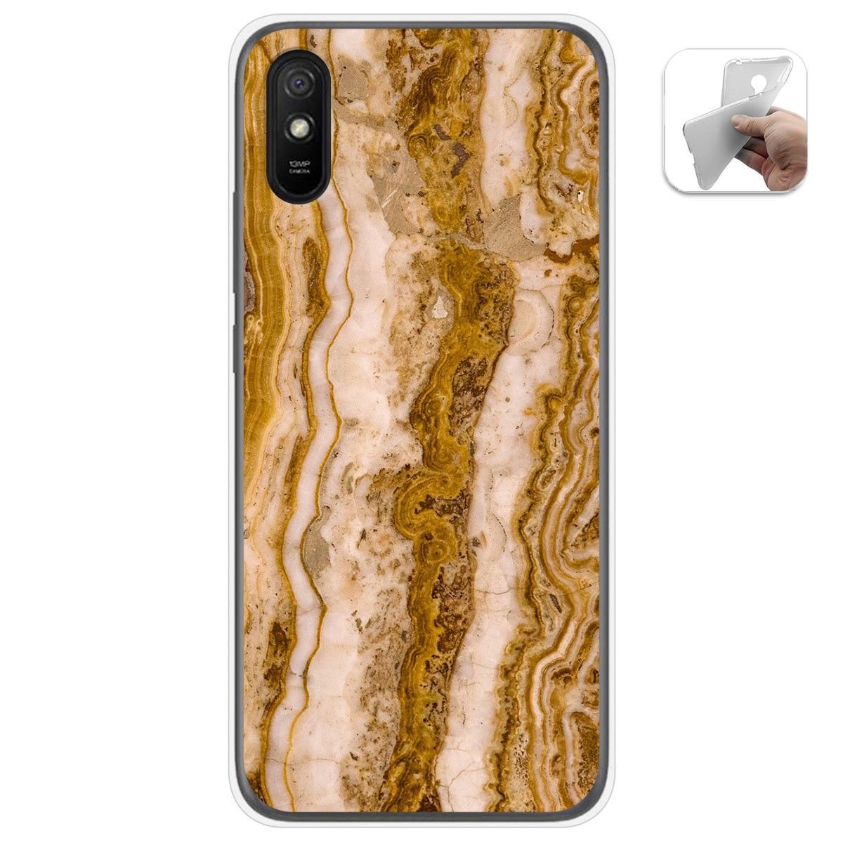 Tumundosmartphone Funda Gel Tpu para Xiaomi Redmi 9A / 9AT diseño Mármol 10 Dibujos