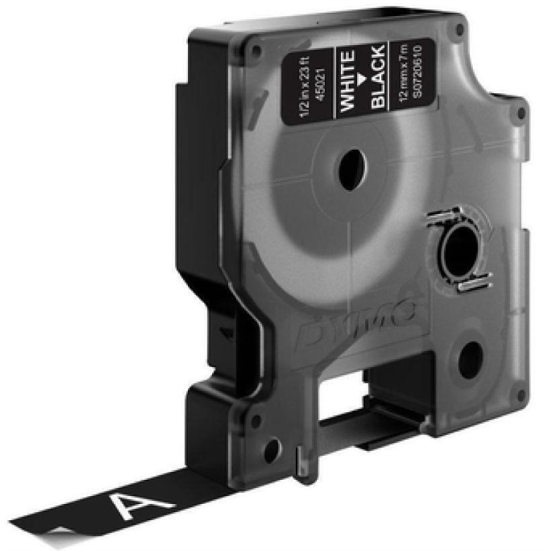Dymo S0720610 Cinta D1 12Mmx7M Blanco Negro