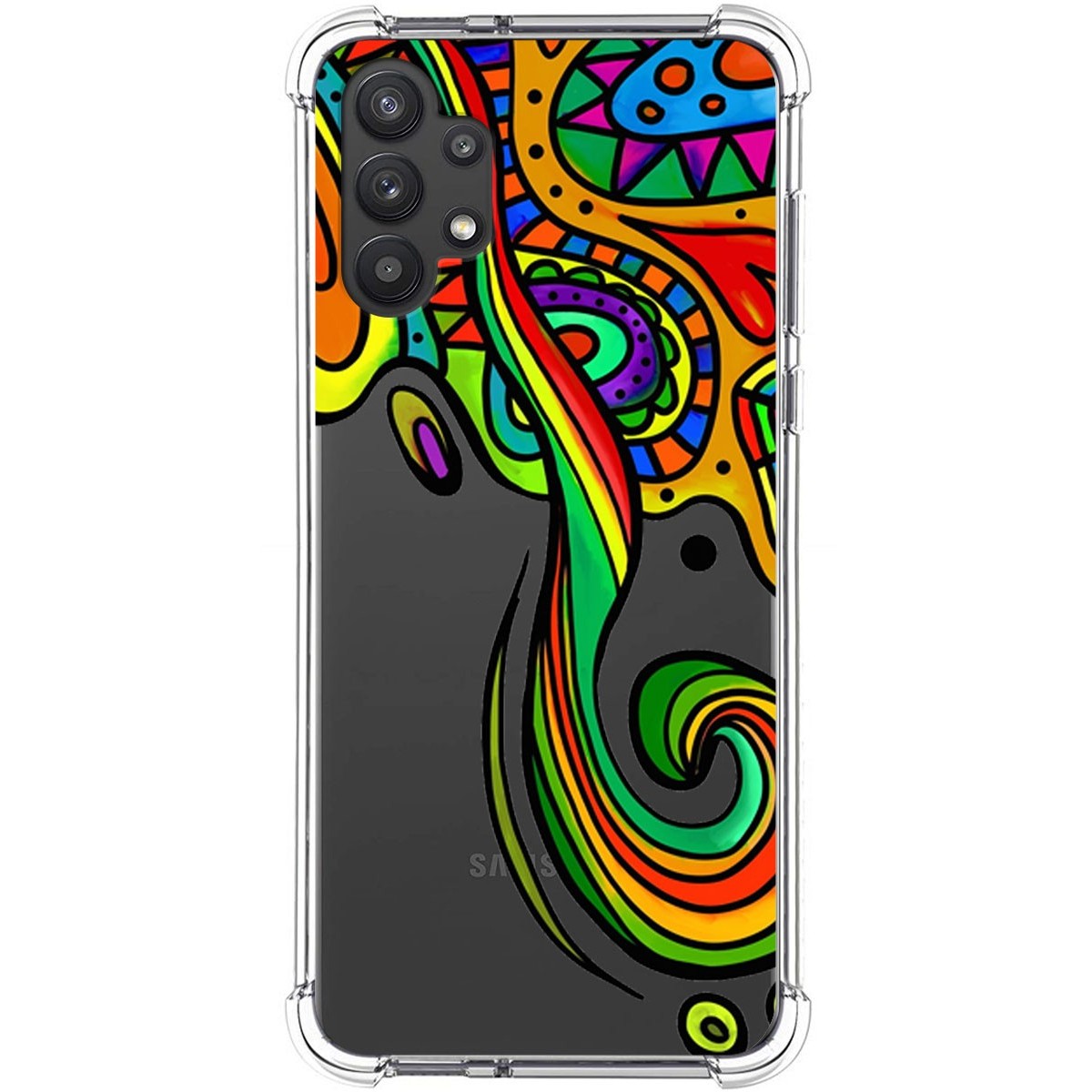 Tumundosmartphone Funda Silicona Antigolpes para Samsung Galaxy A32 5G diseño Colores Dibujos