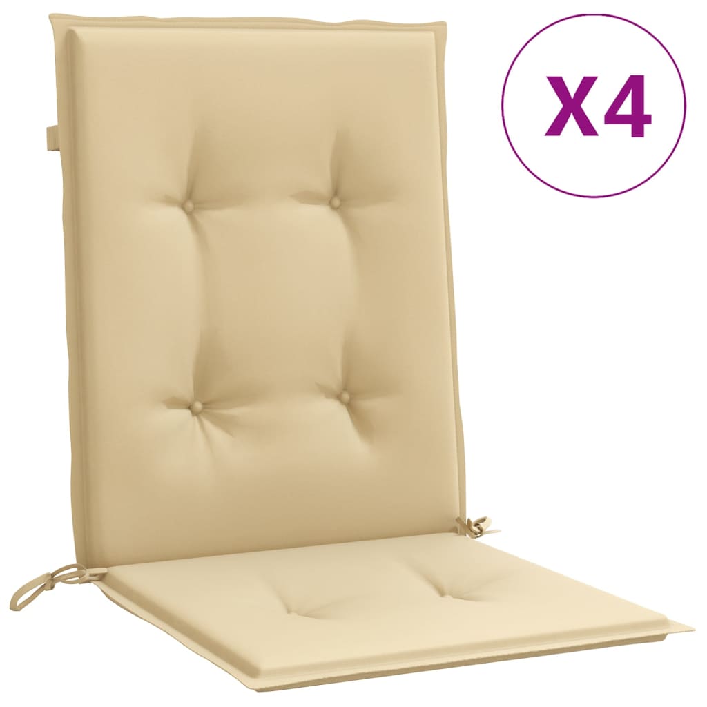 Vidaxl Cojines Silla Respaldo Bajo 4 Ud Tela 100x50x4 Cm Color Antracita Melange