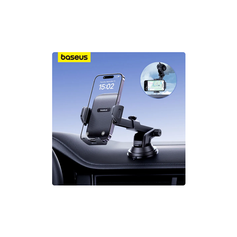 Soporte para Coche Universal Baseus | Ventosa Extrafuerte y Almohadilla de Gel | Fácil de Usar