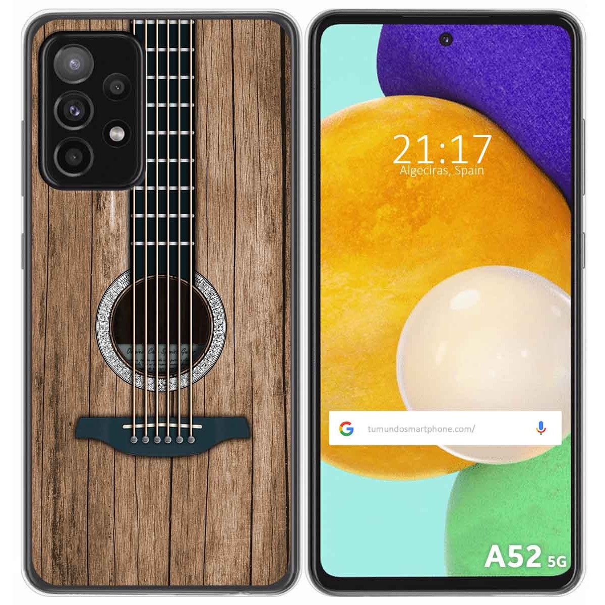 Tumundosmartphone Funda Gel Tpu para Samsung Galaxy A52 / A52 5G / A52s 5G diseño Madera 11 Dibujos