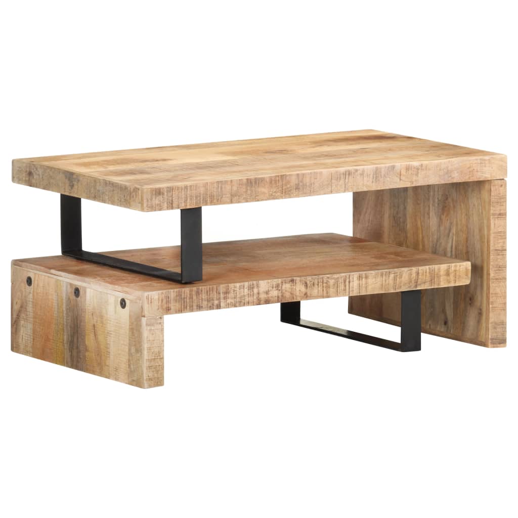 Vidaxl Juego De Mesas De Centro 2 Unidades Madera Maciza De Mango