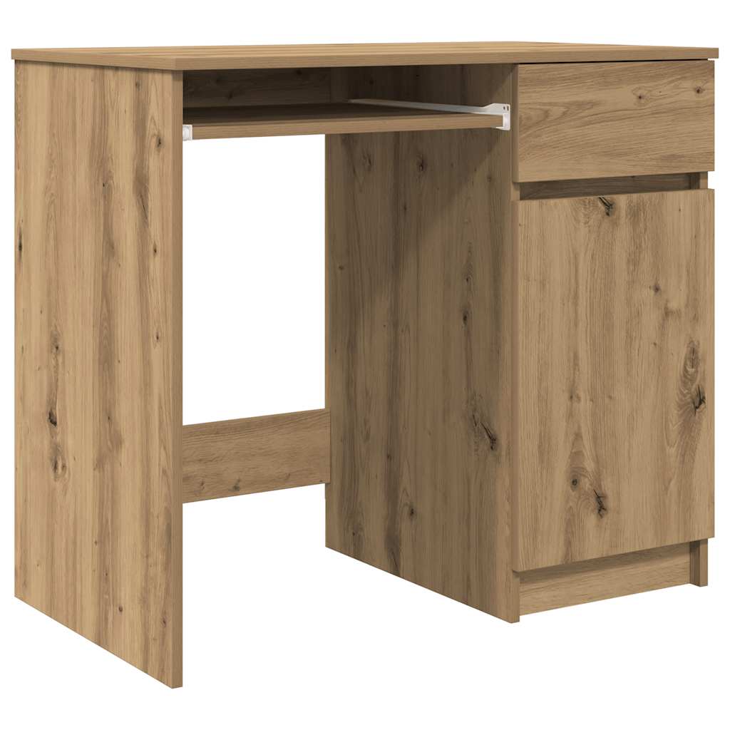 vidaXL Escritorio de madera de ingeniería roble artisan 86x49x76 cm