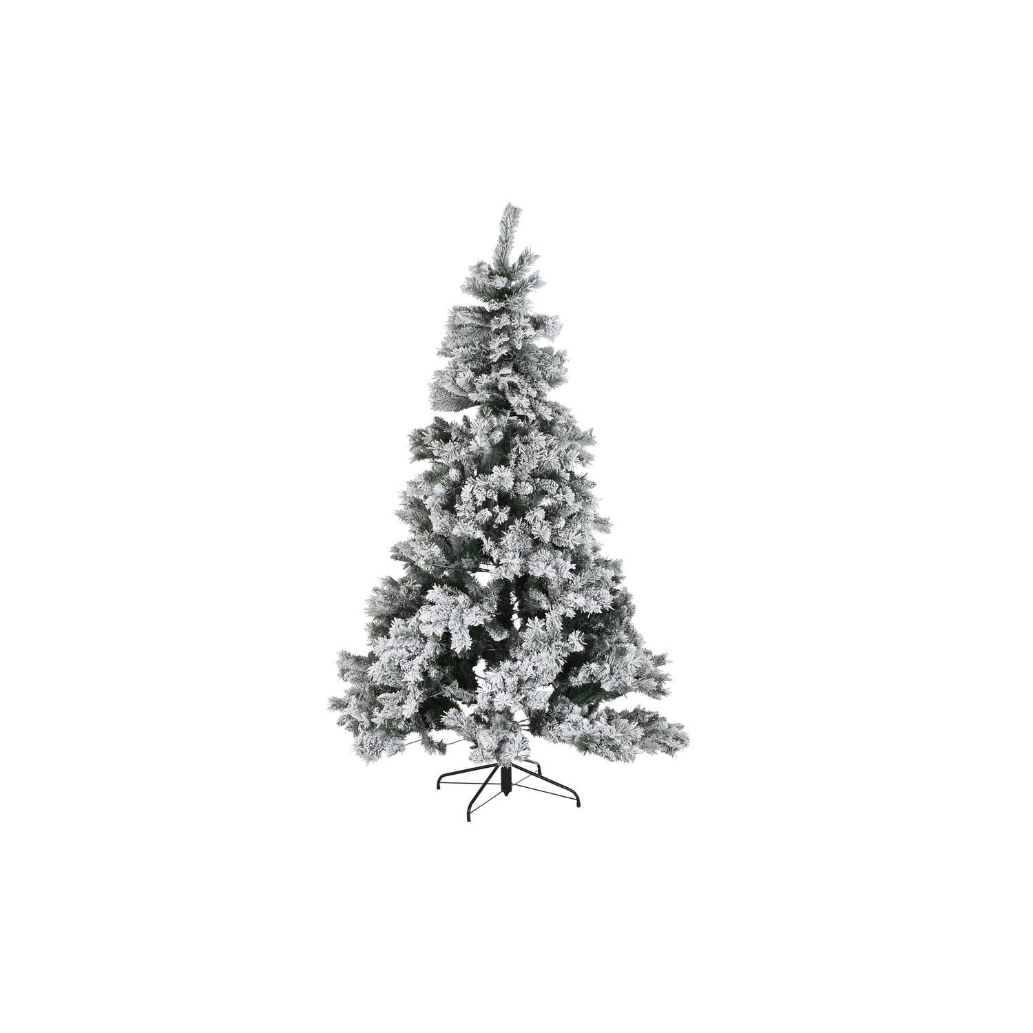 Arbol Pe Metal 1X1X210 350Led Nevado Verde, Decoracióna de navidad para todos los hogares, Navidad Alpina Snow
