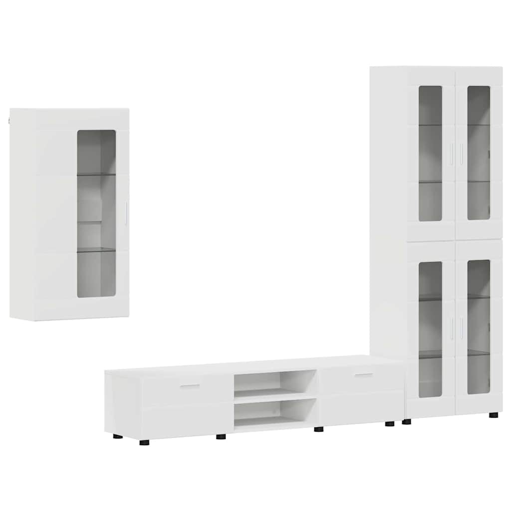 vidaXL Conjunto de mueble de TV con cajón FLORIN Madera de ingeniería