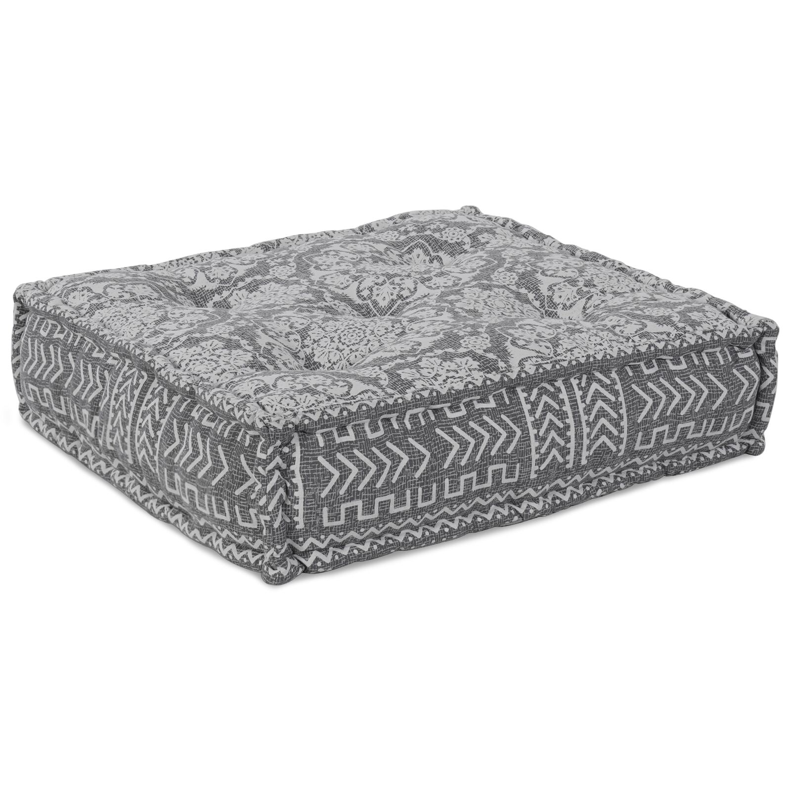 Puf modular vidaXL gris claro 70x70x54 tela