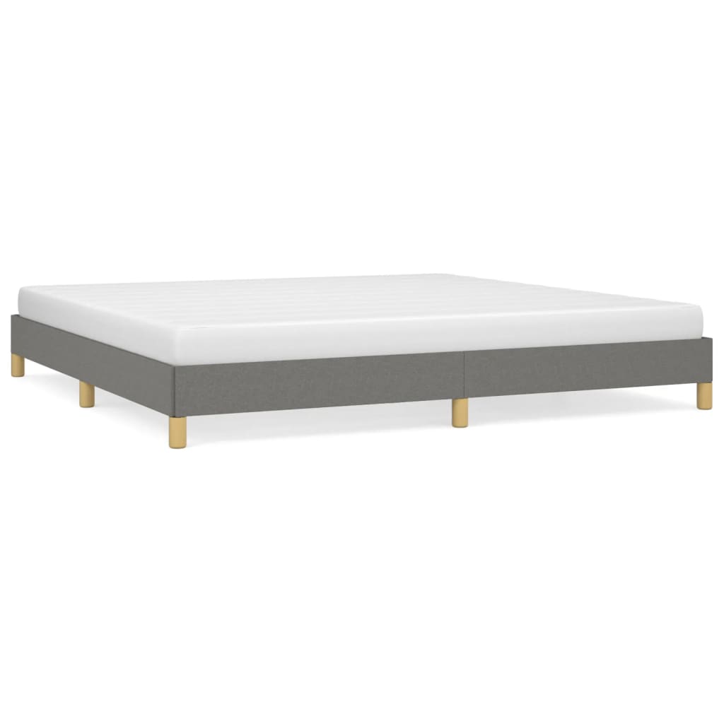 vidaXL Cama sin colchón tela gris oscuro 200x200 cm