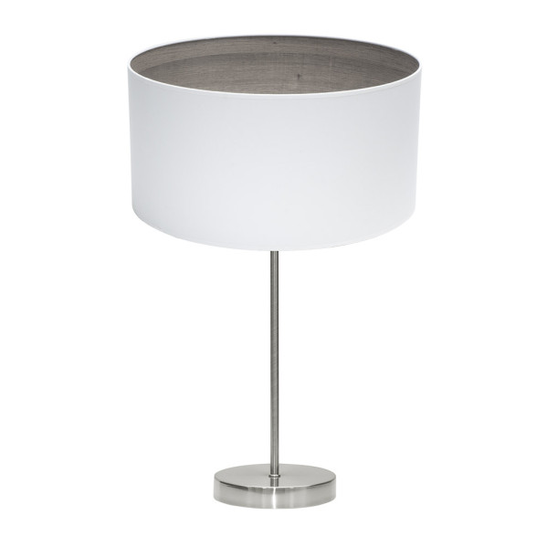 FABRILAMP Sobremesa Tatiana 1xe27 Niquel/blanco-mad.Gris 63x30x30 Cm