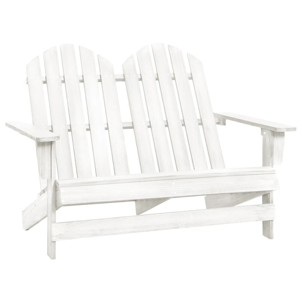 vidaXL Otomana Adirondack de jardín 2 plazas madera de abeto