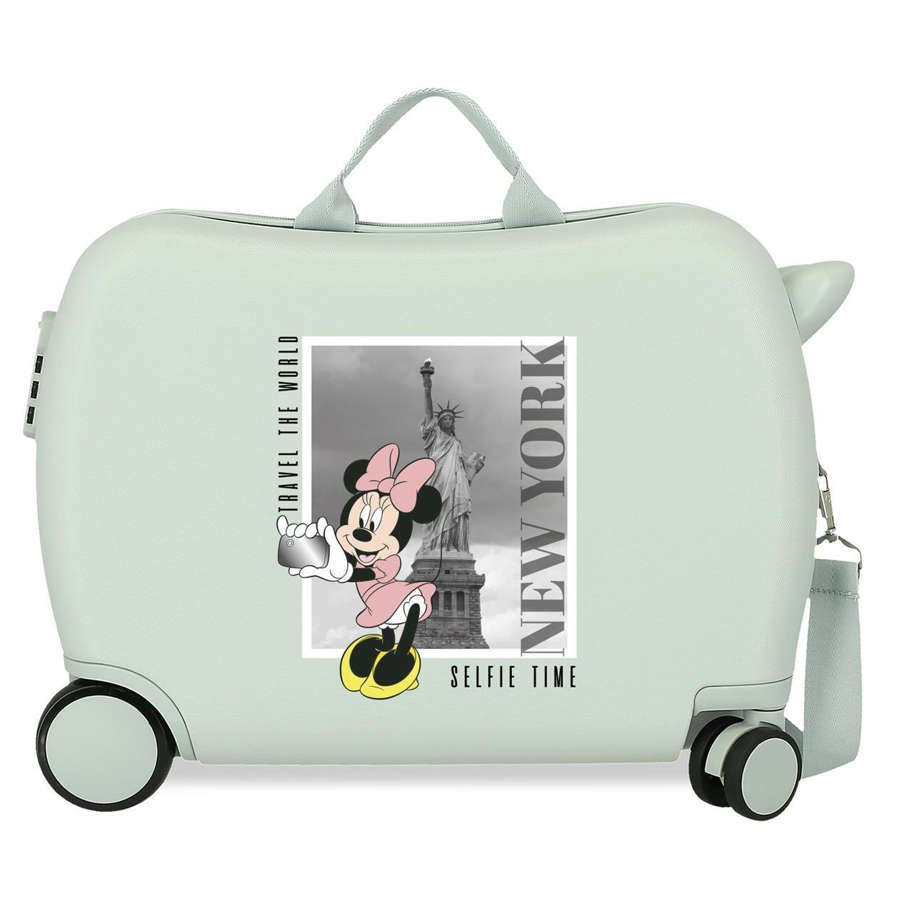 Disney Mickey Maleta Correpasillos ABS Rígida Mickey Y Minnie Travel The World