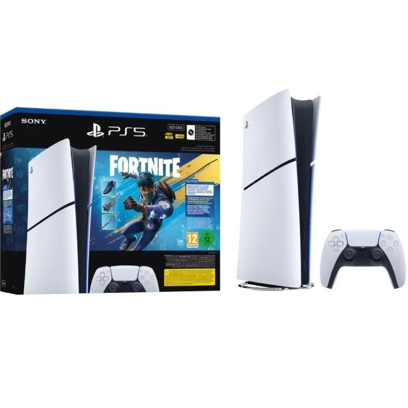 Consola Sony Playstation 5 - PS5 Slim Digital 825GB/ Incluye Mando Dual Sense y Bundle Fortnite Flowering Chaos/ Chassis E (Nueva)