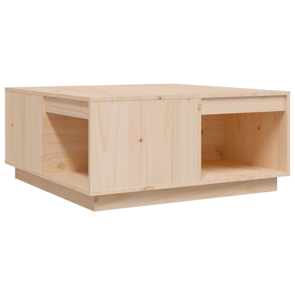 Vidaxl Mesa de Centro de Madera Maciza de Pino 80x81x36,5 Cm Natural