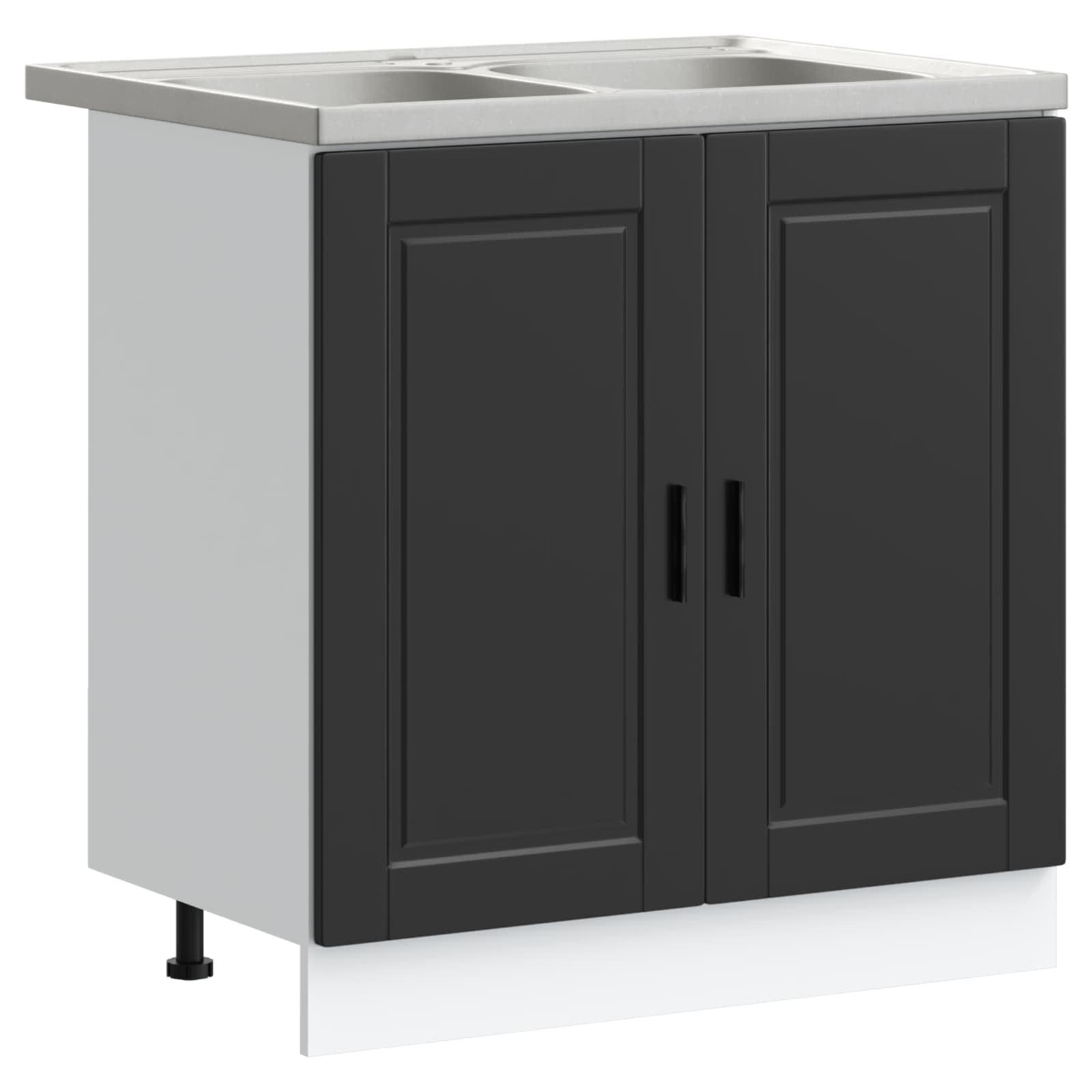 vidaXL Mueble Bajo para Fregadero Porto 2 pcs Madera contrachapada
