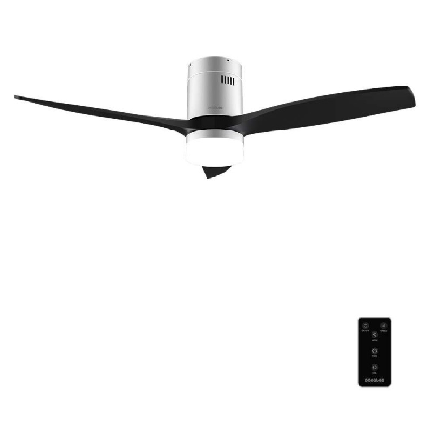 Cecotec Ventilador de Techo con Luz y Mando a Distancia de 52" EnergySilence Aero 5600 Classic Iron&Black. Motor DC 40W