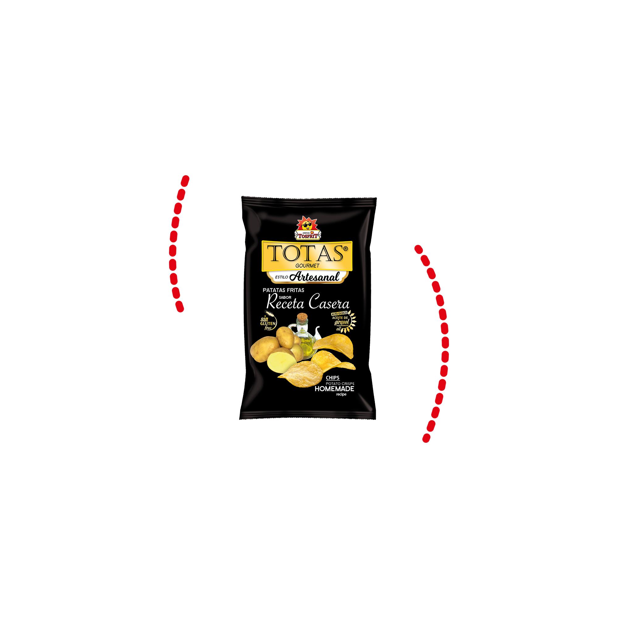 Tosfrit Aperitivos Caja de Patatas Fritas Estilo Casero de Corte Liso Al Punto de Sal - Diferentes tamaños disponibles - Sin Gluten