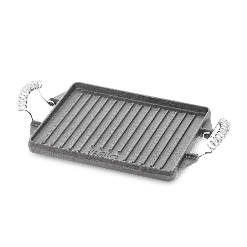 plancha de hierro fundido rectangular 47x27cm. vaello