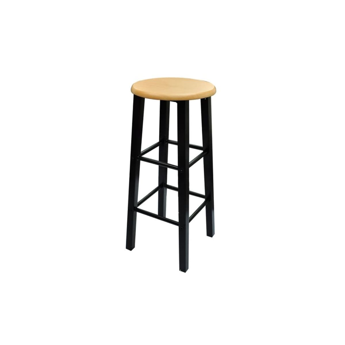 Set de comedor Risueñor mesa alta + 2 taburete negro/natural