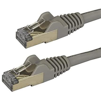 Startech.com cable de 0,5m de red ethernet rj45 cat6a blindado stp - cable sin enganche snagless - gris,garantia lifetime
