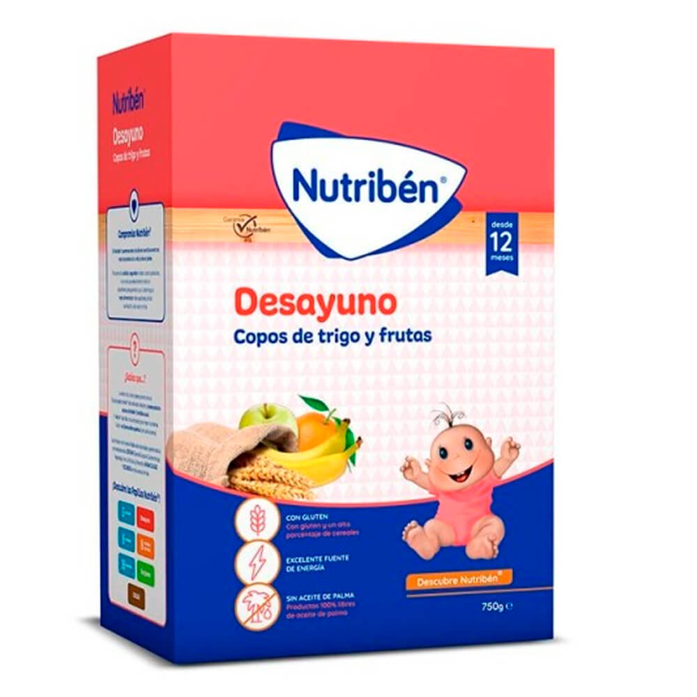 Nutribén Nutribén Papilla Desayuno Copos Trigo Frutas 750 Gr