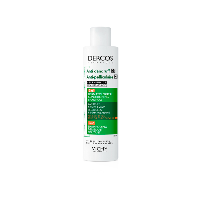 DERCOS CHAMPU ACONDICIONADOR ANTICASPA 2 EN 1 200 ML