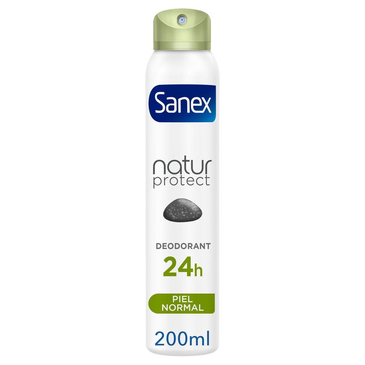 Sanex - Desodorante spray Sanex Natur Protect piel normal 24h con piedra de alumbre 200ml