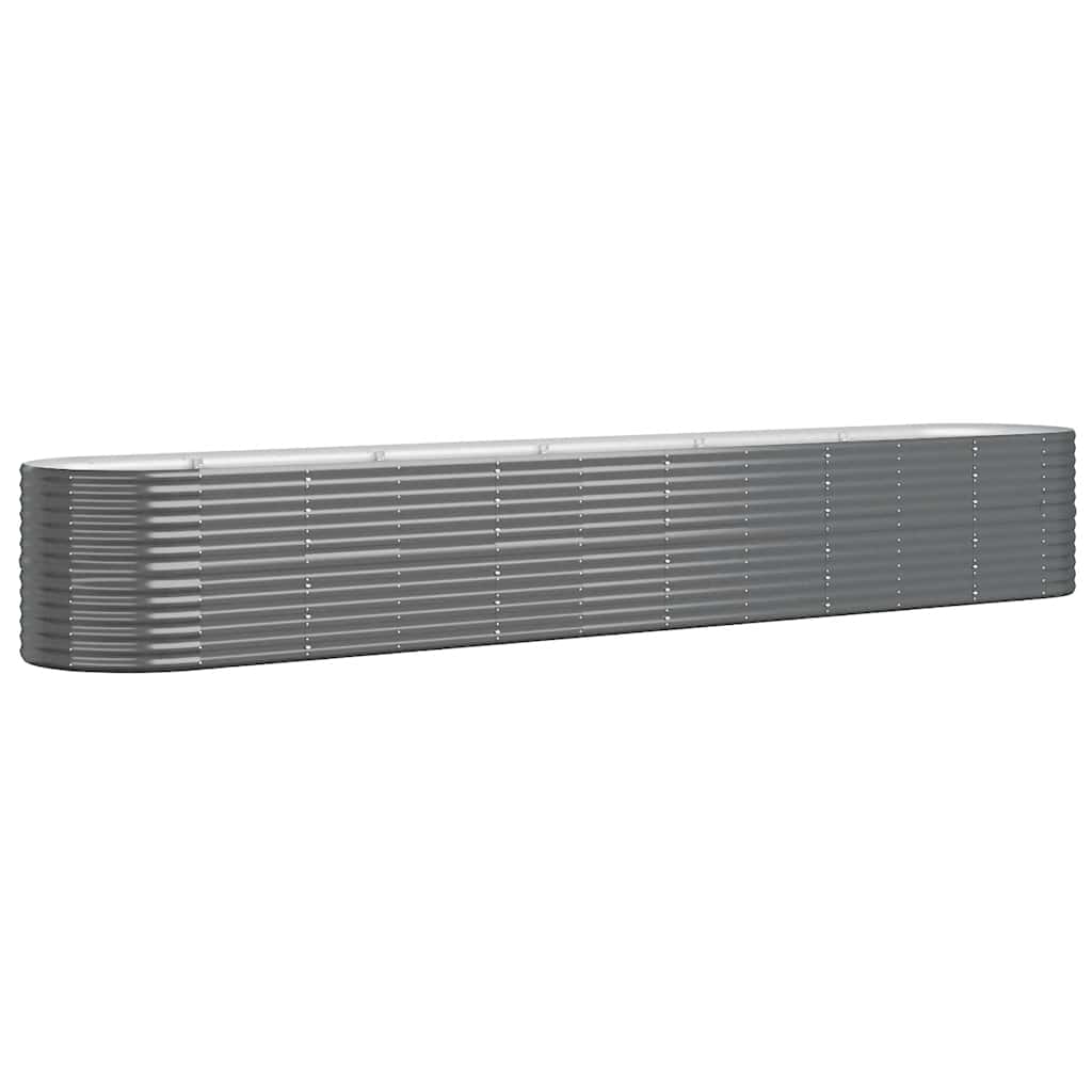 vidaXL Jardinera arriate acero galvanizado antracita 440x80x68 cm