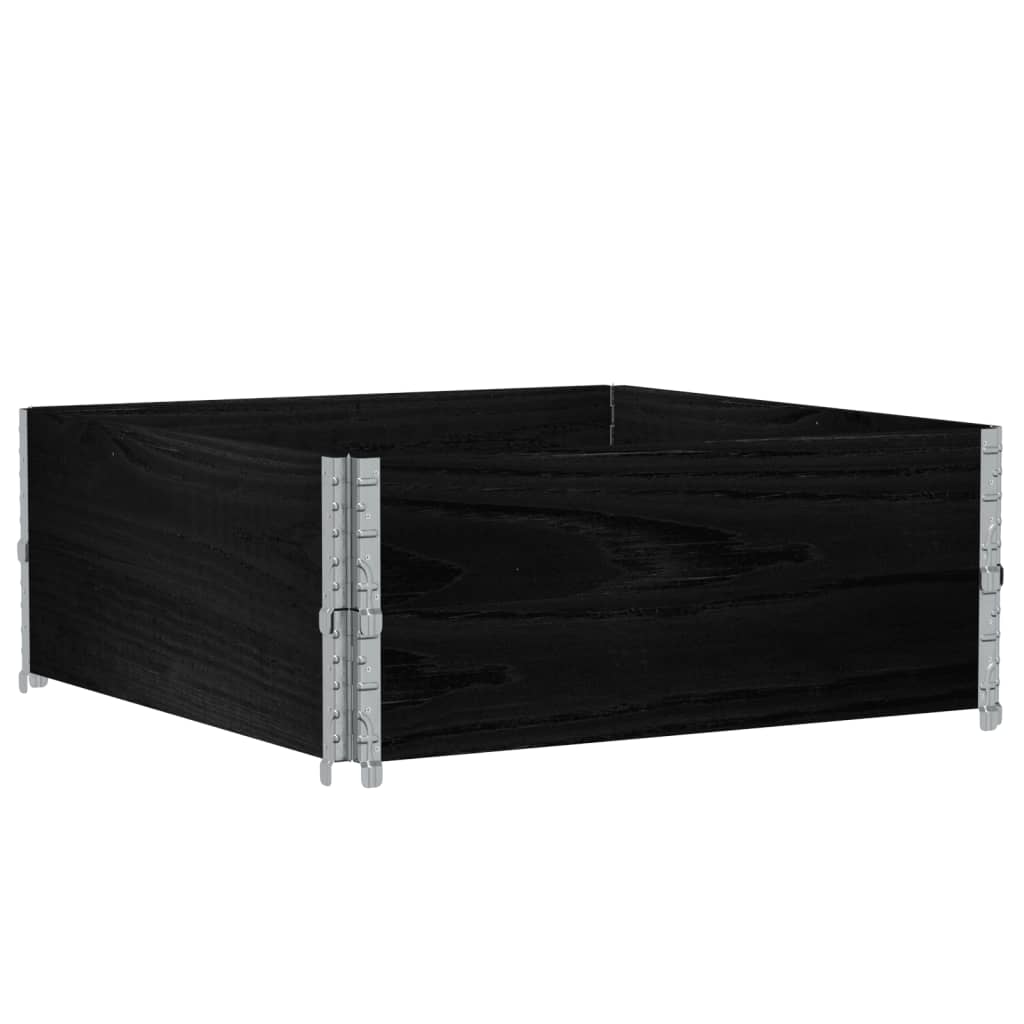 vidaXL Jardinera de madera maciza de pino 100x100 cm Color Marrón, Negro, Gris y mas
