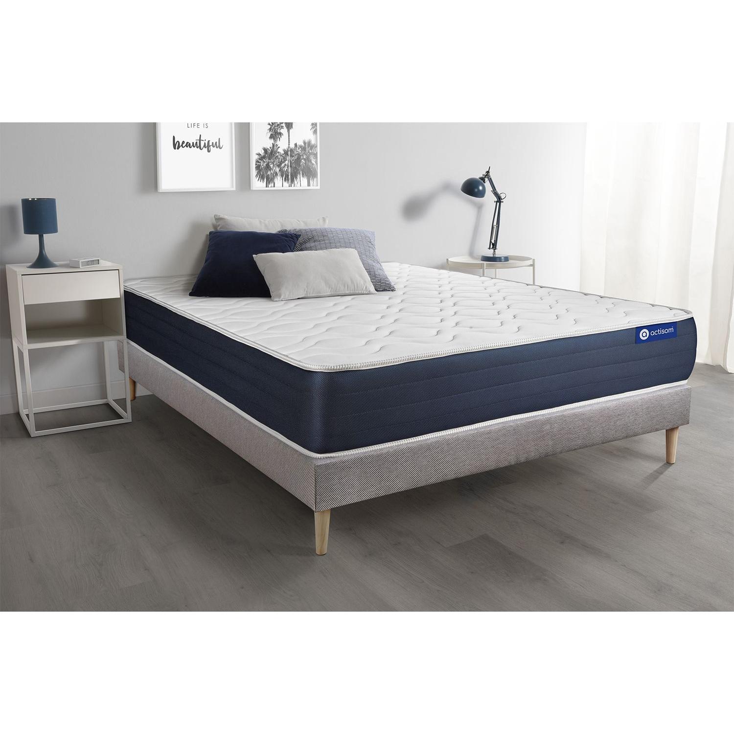 Pack colchón Actilatex sleep 120x220cm + Somier, Látex y espuma viscoelástica, 5 zonas de confort