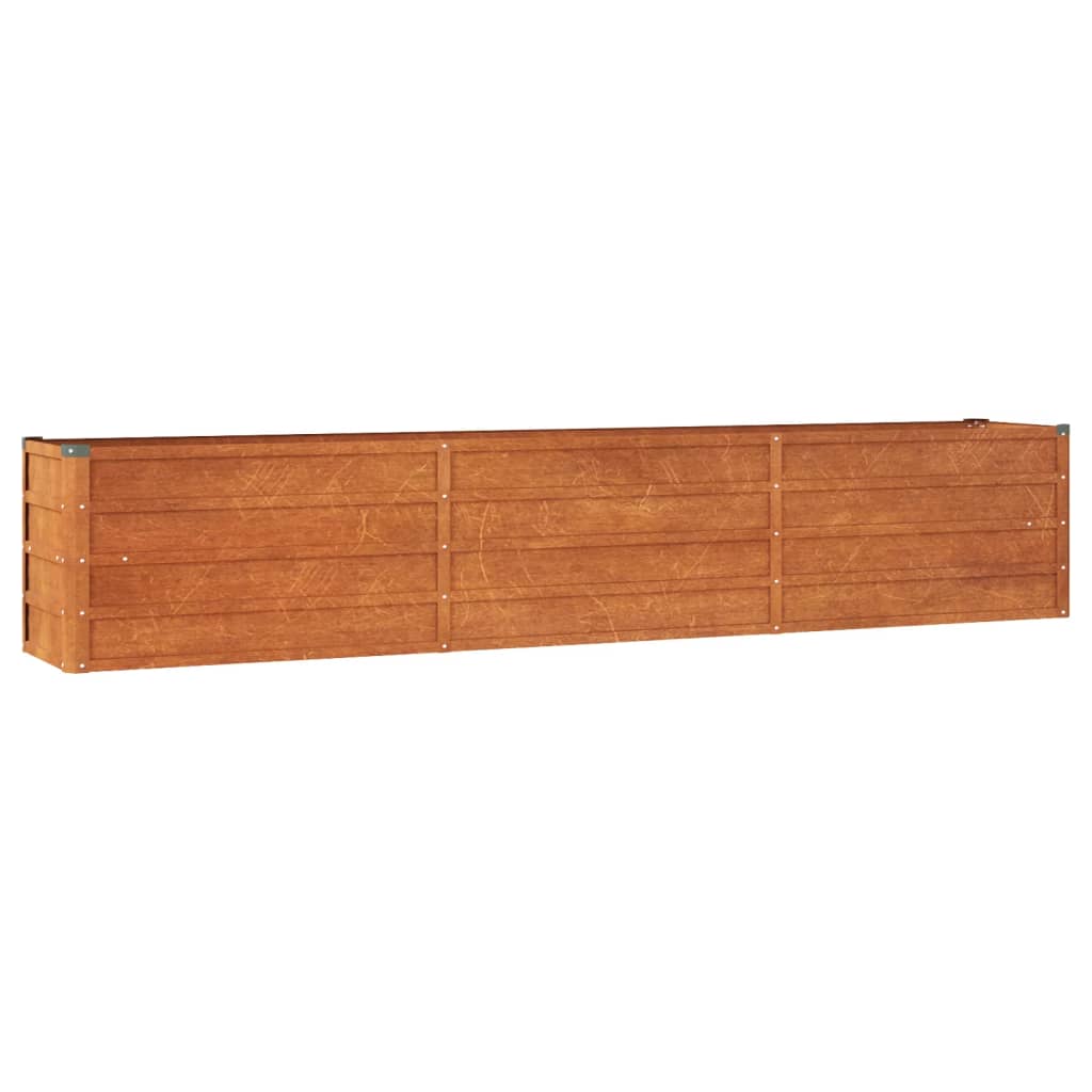 vidaXL Arriate oxidado de acero corten Dimensiones 100 x 100 x 77 cm,  100 x 100 x 45 cm,  240 x 40 x 45 cm y mas