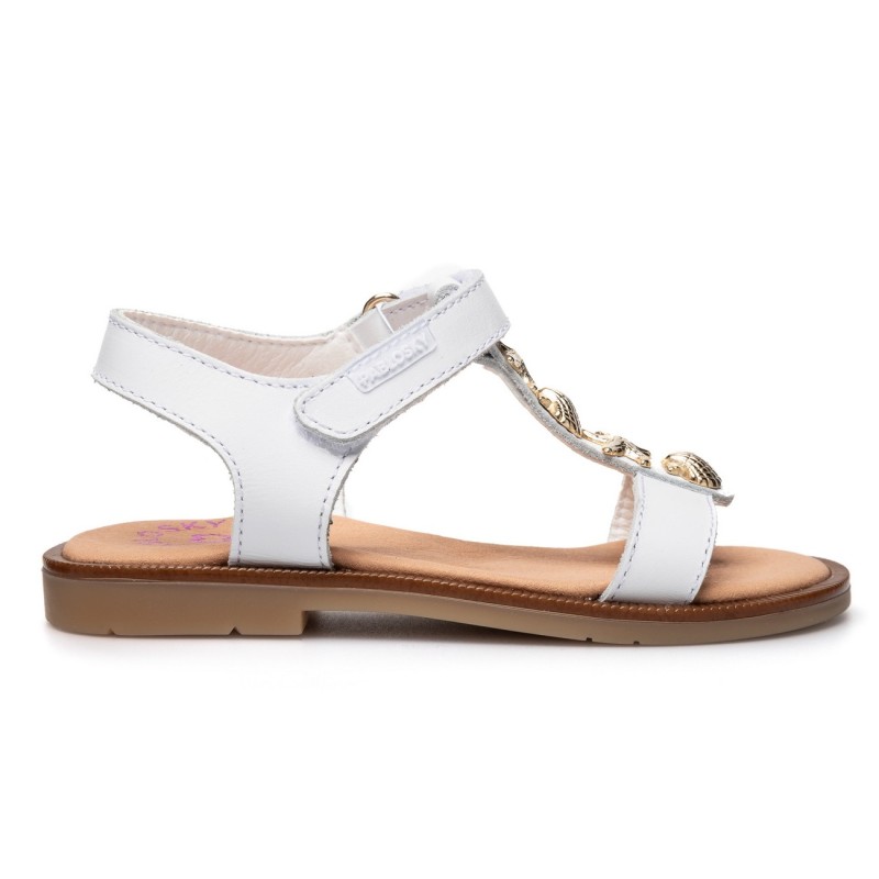 Sandalias planas niña PABLOSKY 451000 SANDALIA TIRA T BLANCO 37748 26V