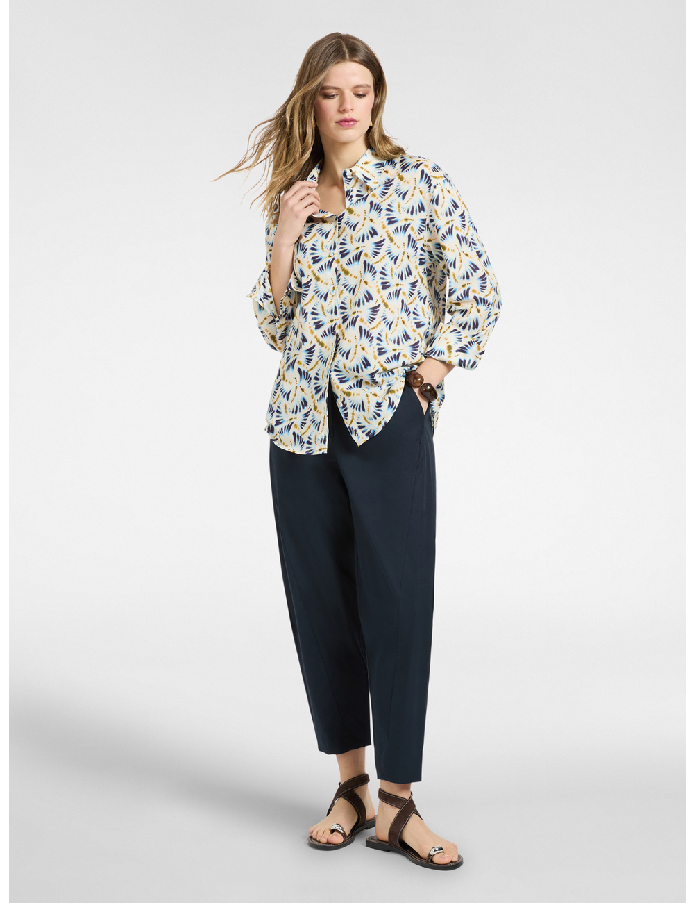 Elena Mirò - Pantalones globo de algodón elástico