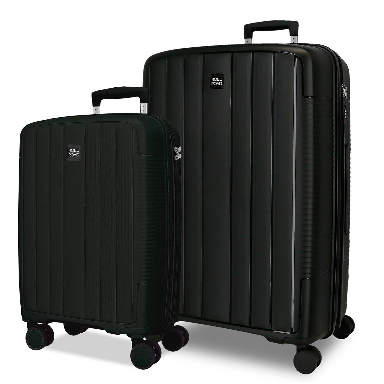Juego de maletas Roll Road Acadia Negro 45x65x25cm