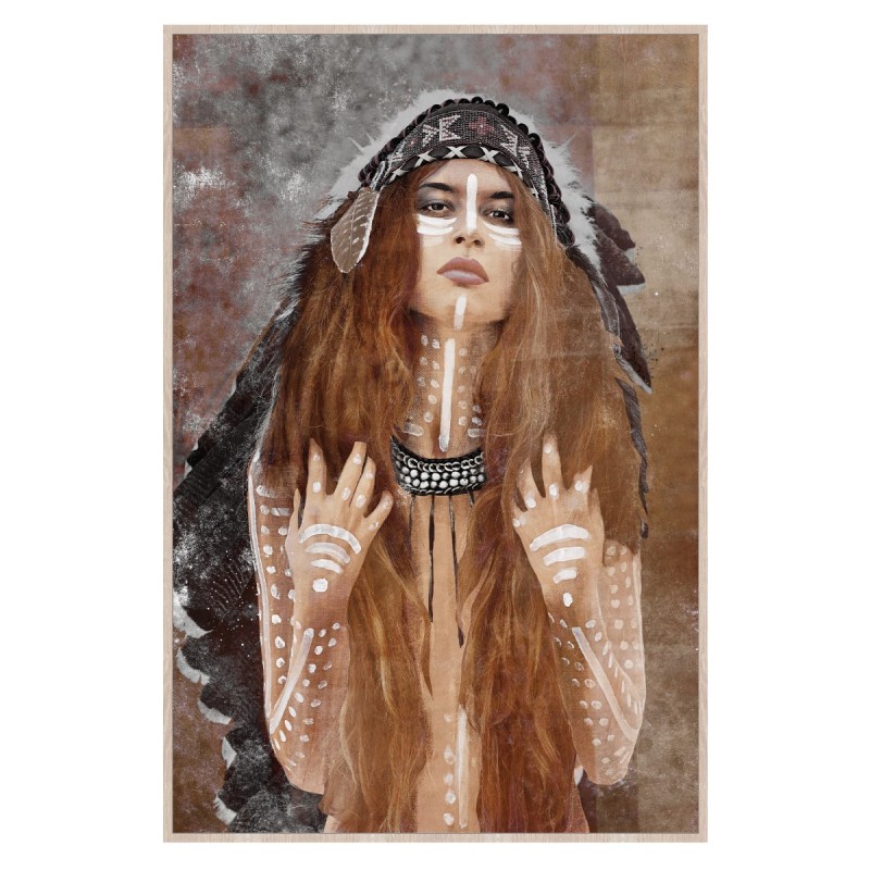 SIGNES GRIMALT Cuadro Mujer Marrón de Pintura | Decoración Salón y Dormitorios Modernos