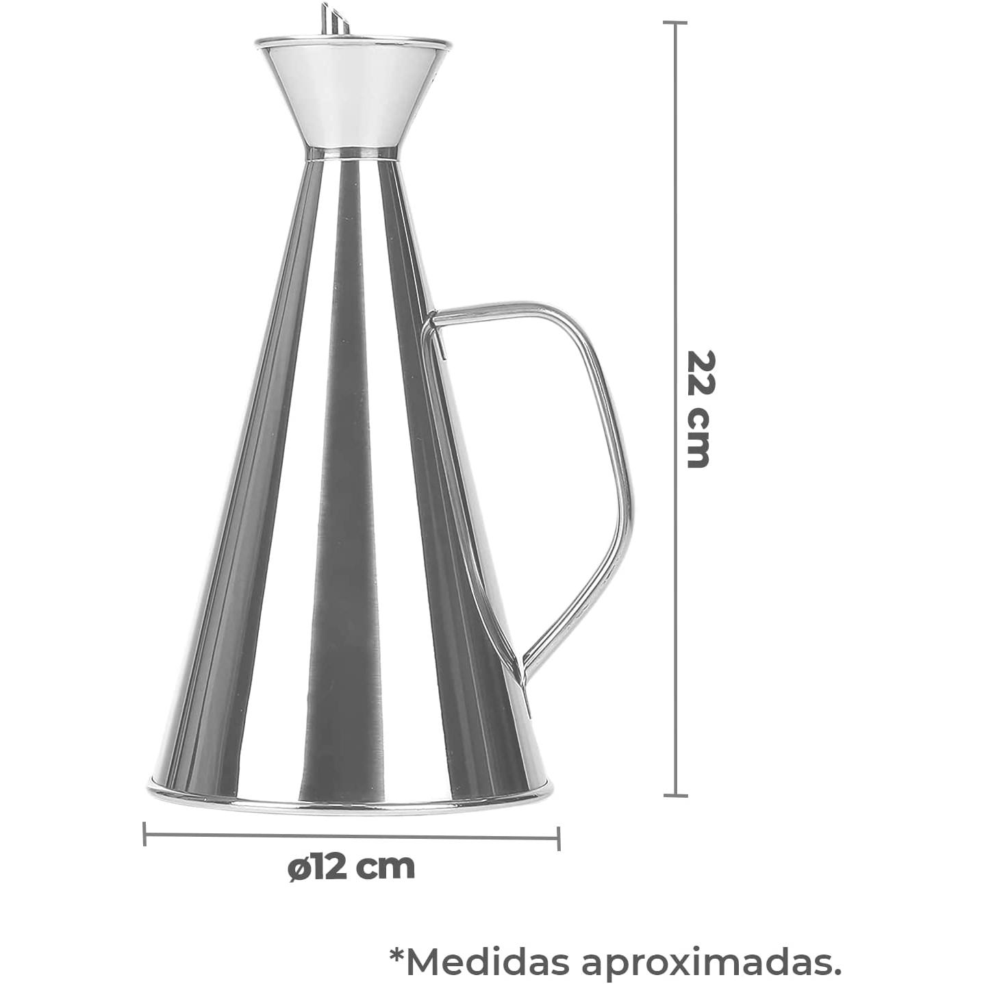 TIENDA EURASIA - Aceitera con Sistema Antigoteo, Acero Inoxidable, Apta para Lavavajillas