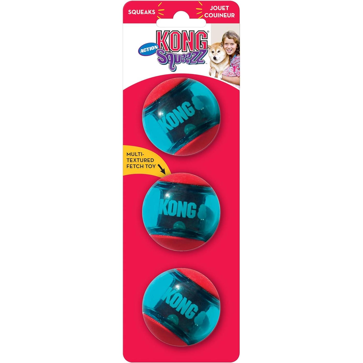 KONG Squeezz Action pelota para perros talla S
