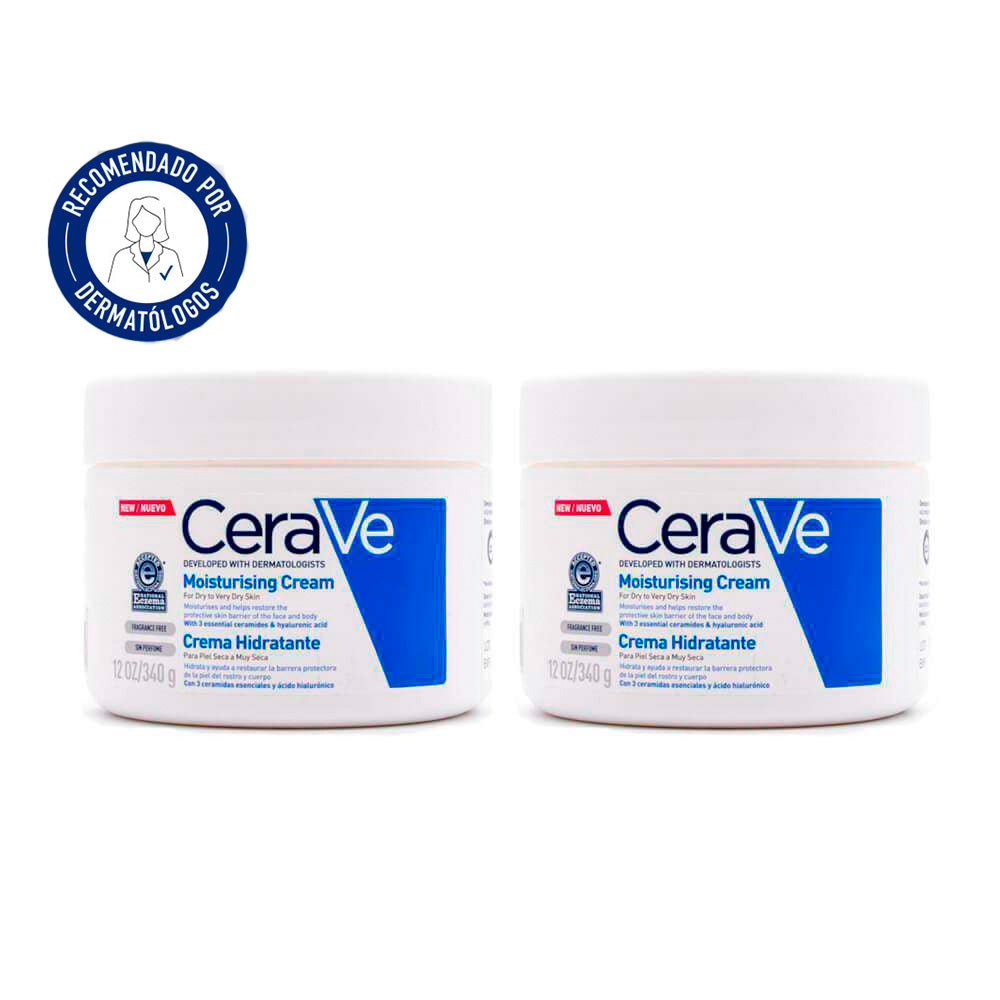 Cerave Crema Hidratante Piel Seca 340 gr Duplo