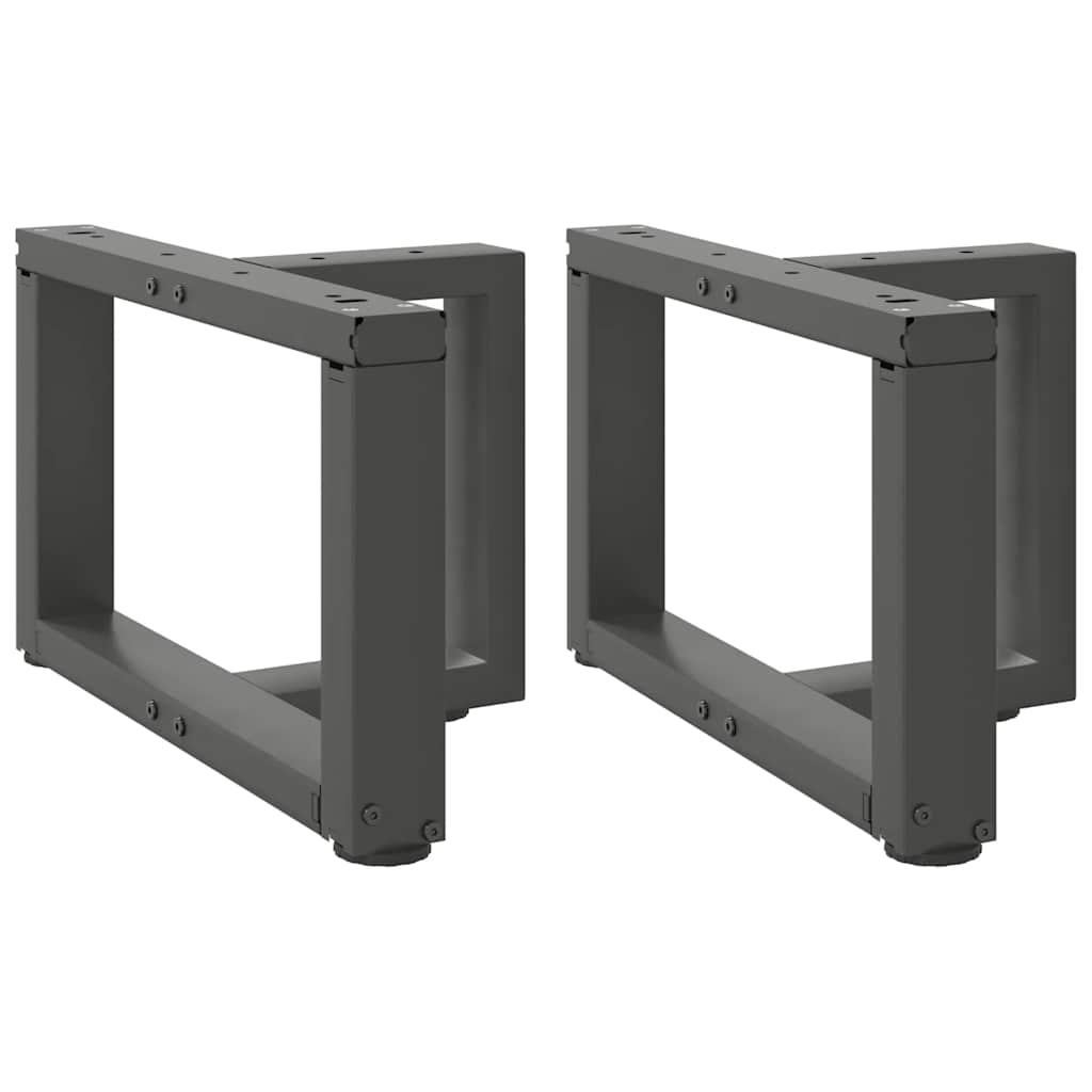 vidaXL Patas para mesa de centro en forma de T (2 unidades) 50 x 25 x (30-31) cm, acero