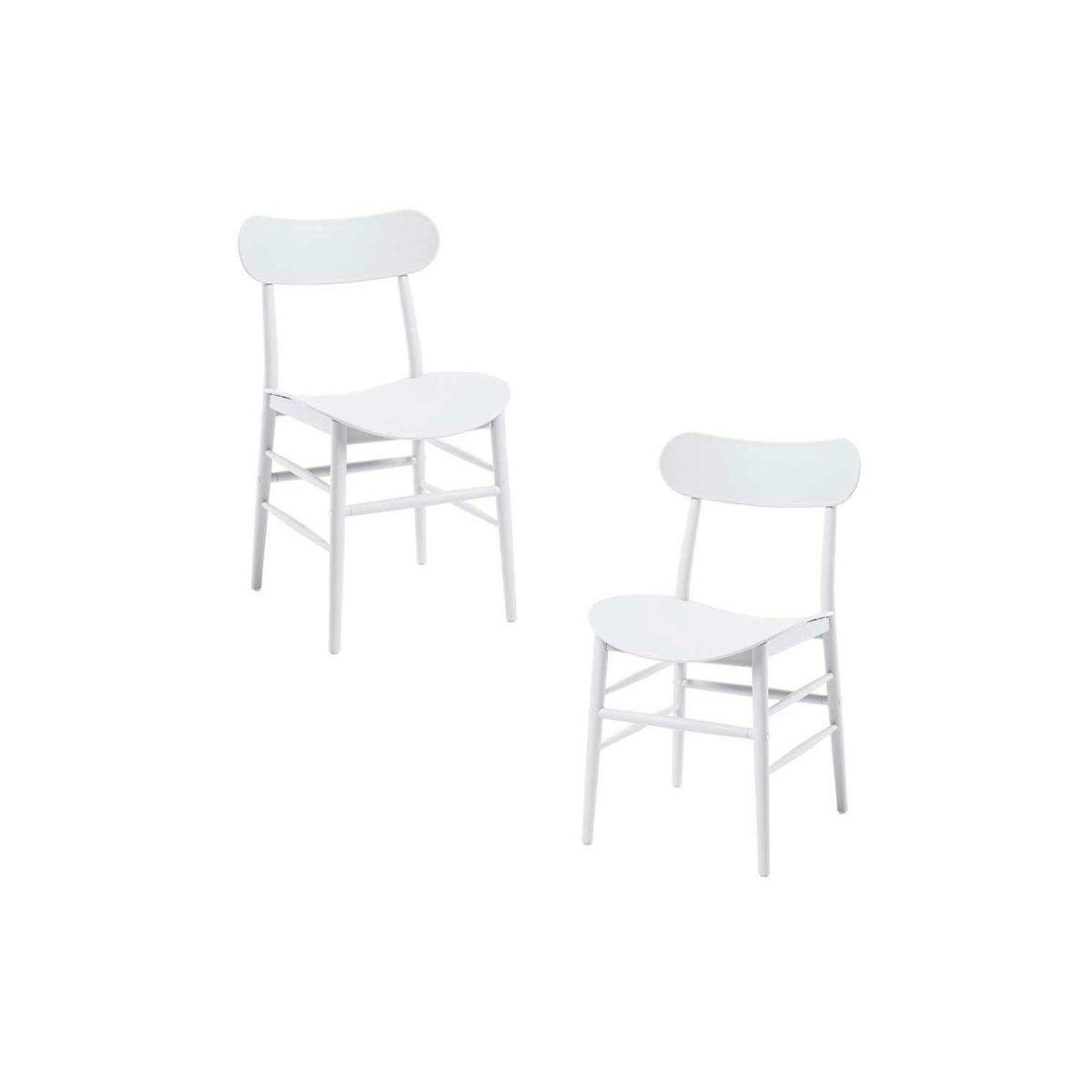 Regalos Miguel - Packs Sillas Jardín - Pack 2 Sillas Teis - Blanco