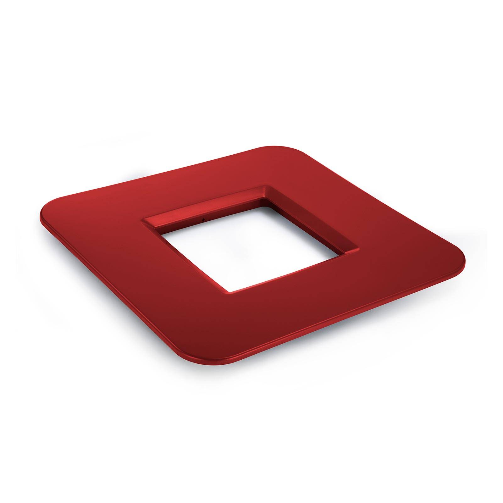Mondum Base de Mesa Cuadrada Mondum Mediterráneo 80x80 cm Roja