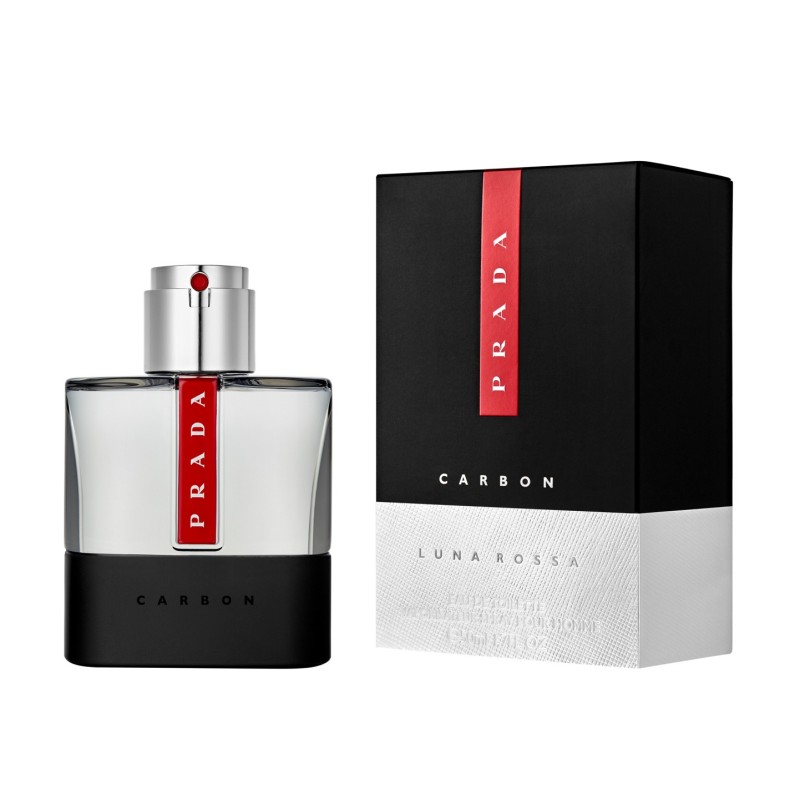 Prada Luna Rossa Carbon Hombre Eau De Toilette 50 Ml - Perfume Fresco Y Mineral