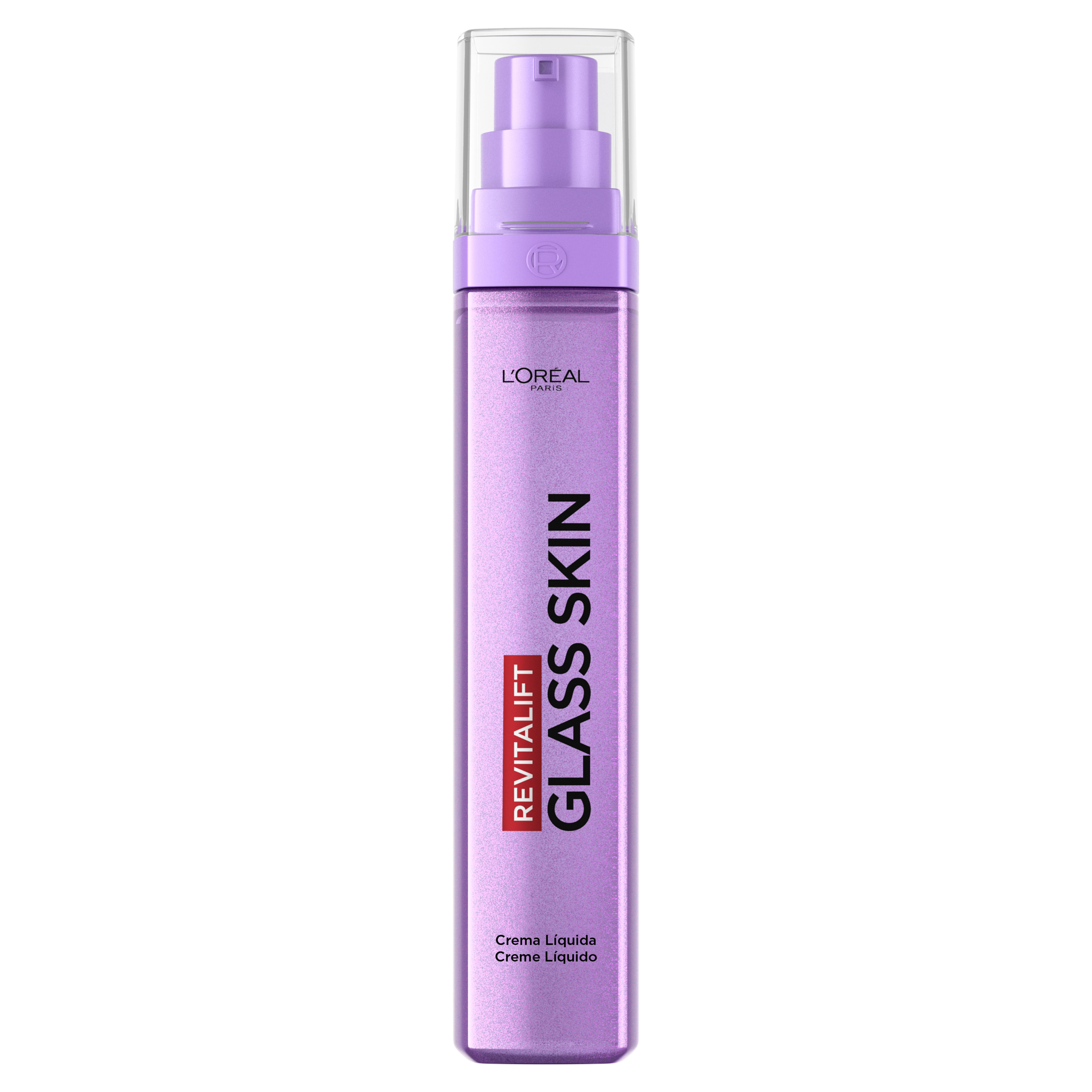 L'Oréal Paris | Revitalift Filler Glass Skin Crema Líquida, con Ácido Hialurónico y Vitamina Cg, Efecto Glass Skin, Hidratación y Glow hasta 100H, Suaviza líneas y Rellena, 50ml