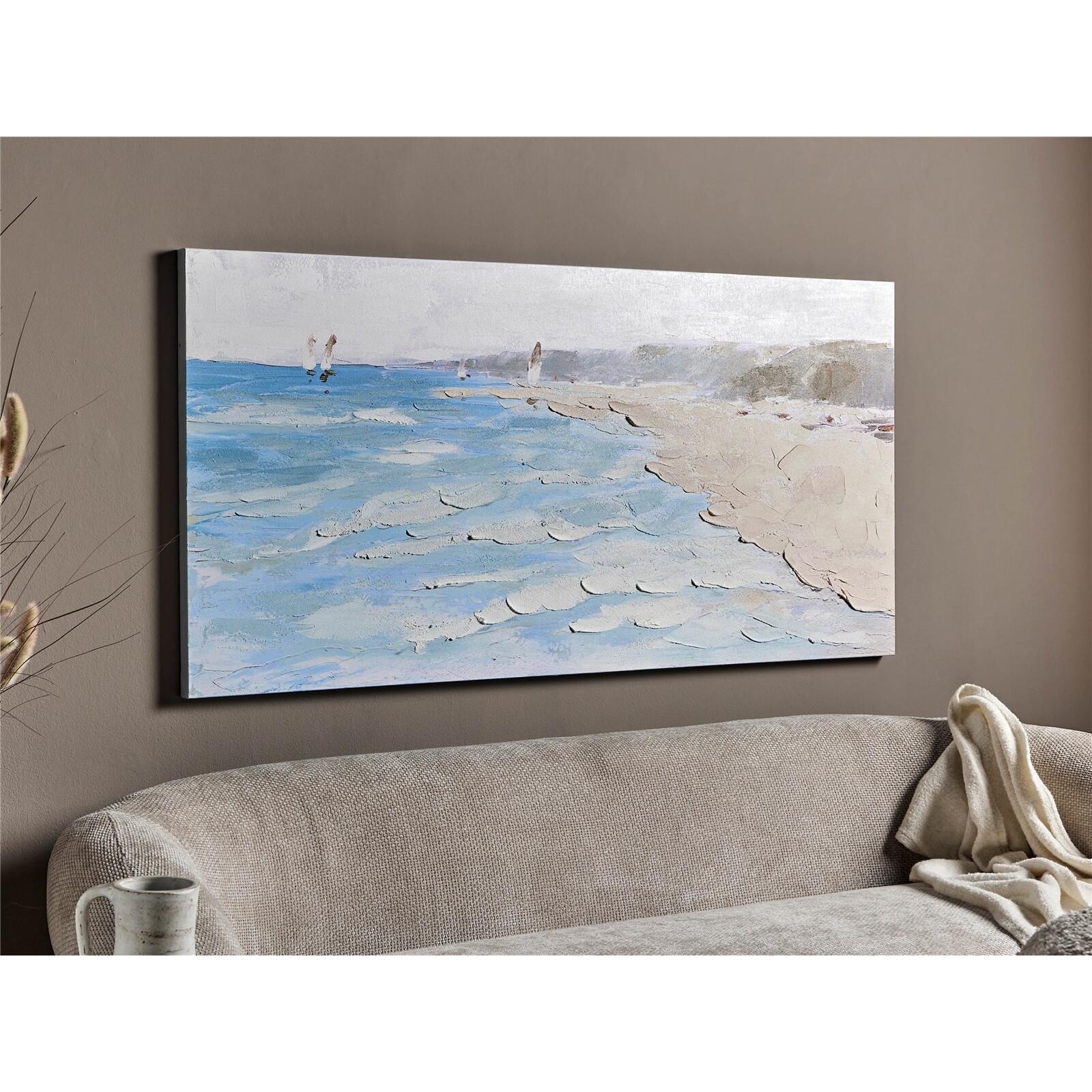 Oleo abstr. paisaje marino 140x70 cms. 140x3x70 cms. El mejor complemento para tu hogar.