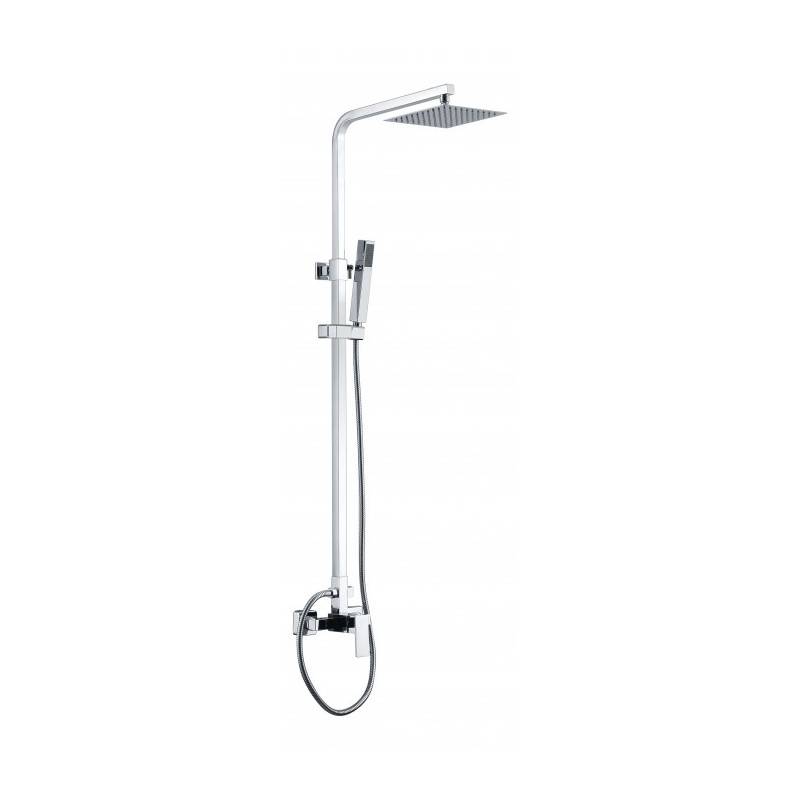 Imex Valencia BDV003 Columna de ducha extensible de acero inoxidable de 92 a 136 cm con rociador extraplano