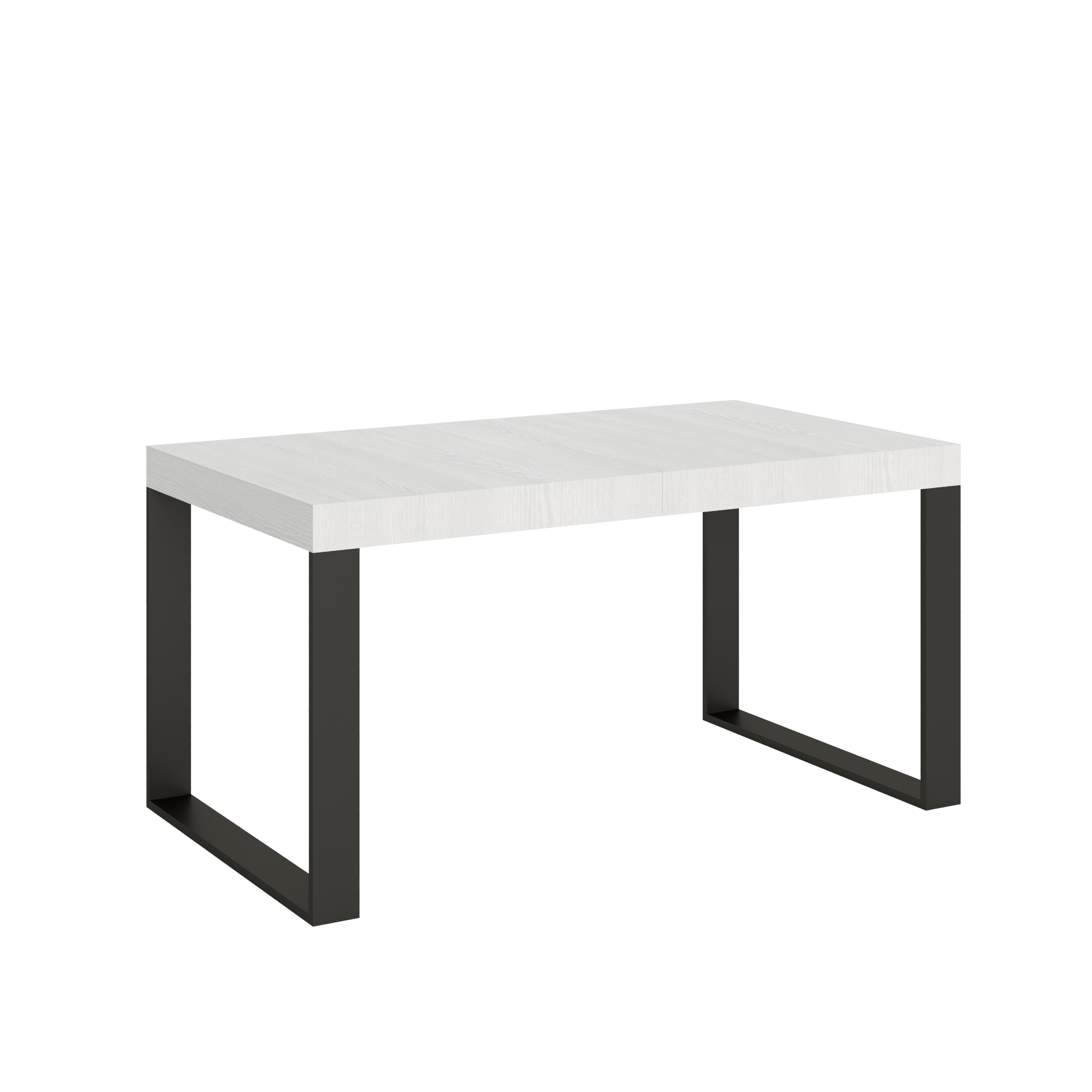 Mesa extensible 90x160/420 cm Tecno Premium Estructura Fresno Blanco Antracita - Itamoby