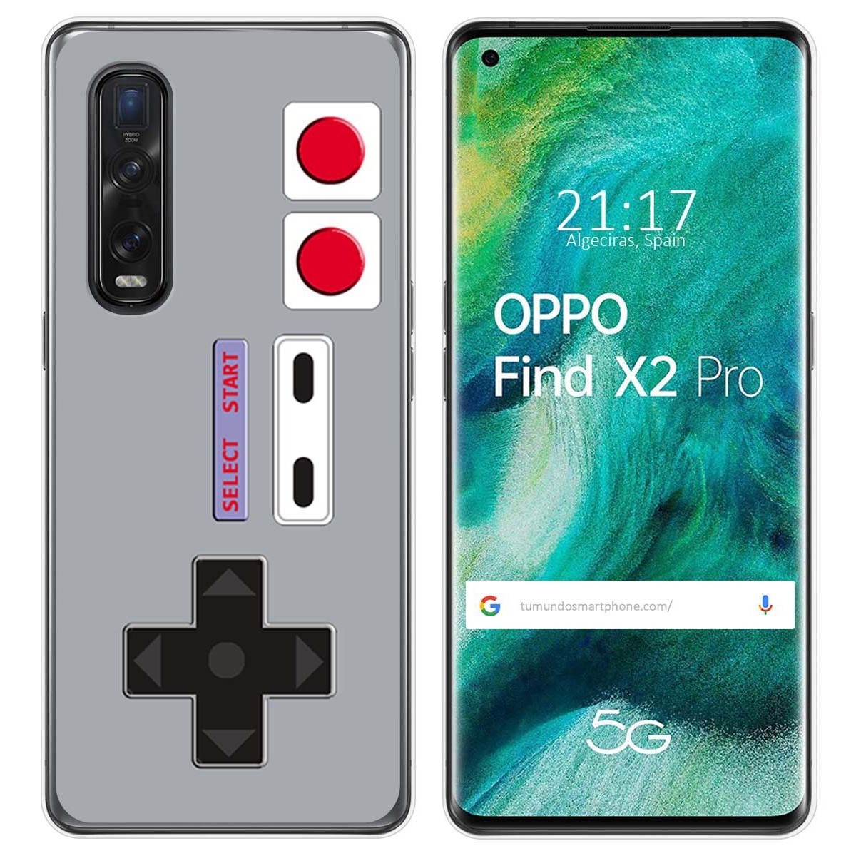 Tumundosmartphone Funda Gel Tpu para Oppo Find X2 Pro diseño Consola Dibujos