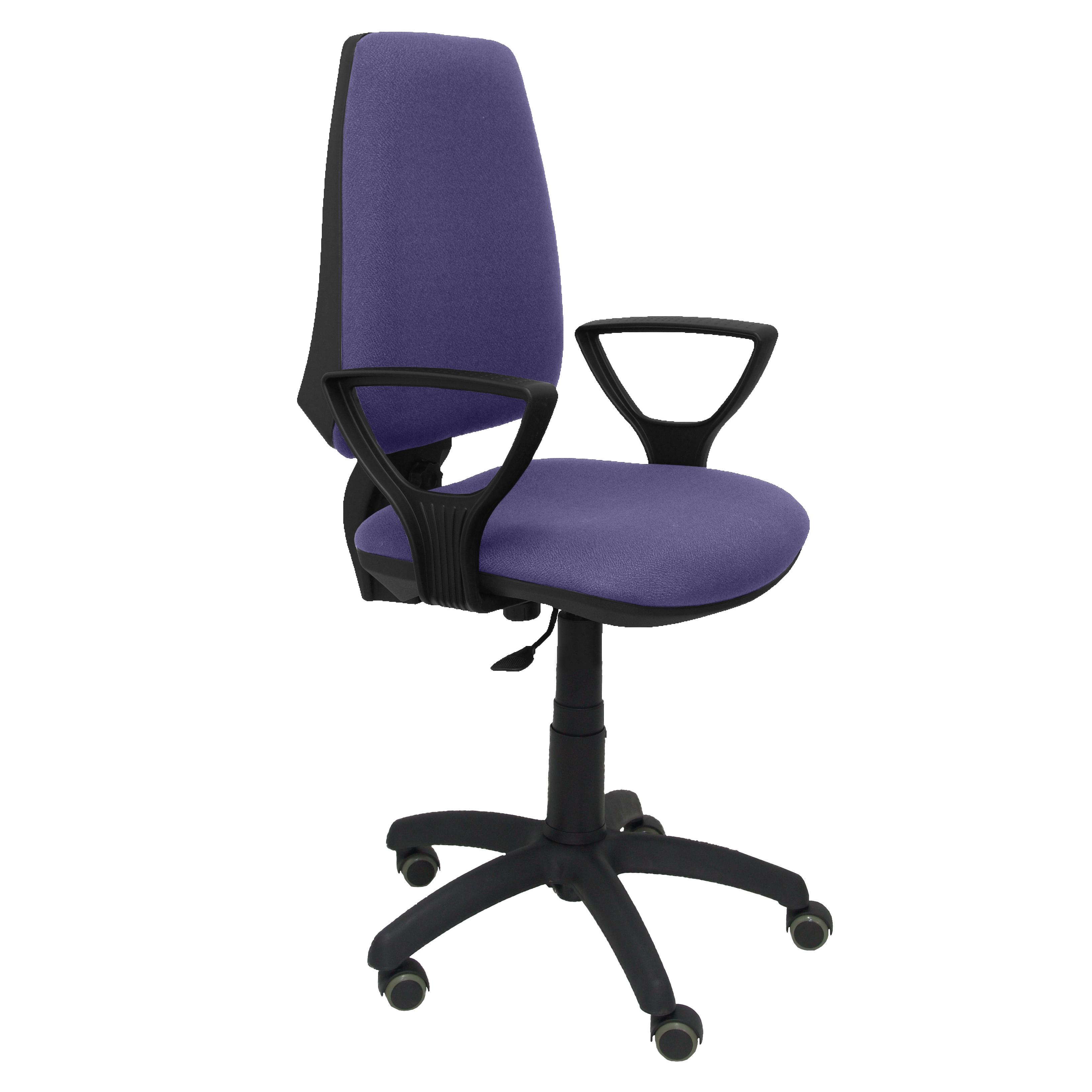 Piqueras Y Crespo Silla de Oficina Ergonómica con Brazos Fijos y Ruedas de Parqué